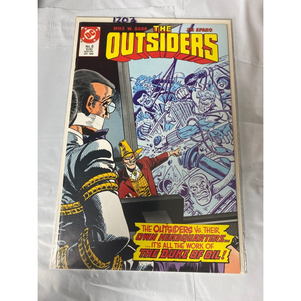 The Outsiders 6 DC Comics 1986 Mike W Barr Jim Aparo Duke of Oil Copper Age